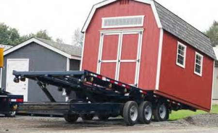 Delivering structure with trailer